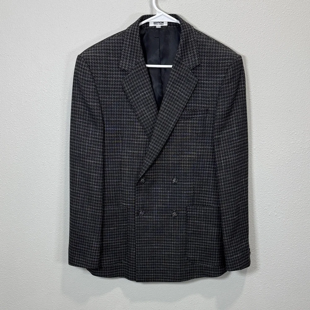 Express  Charcoal Checkered Blazer‎ NWOT